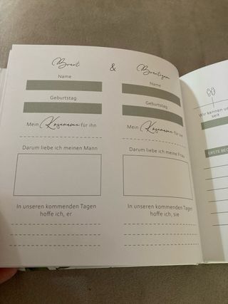 Libro de visitas de boda alemán