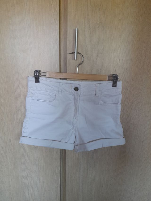 Tejanos cortos blancos