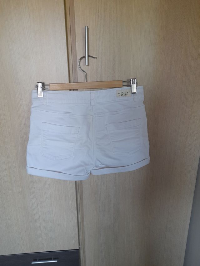 Tejanos cortos blancos