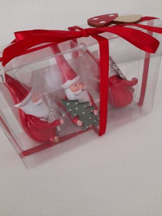 Nuove decorazioni natalizie 3 piccoli babbo natal