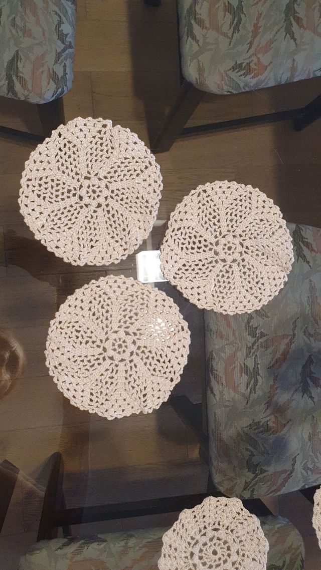 LOTE ANTIGUO POSAVASOS/POSABOTELLAS GANCHILLO