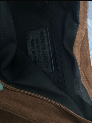 Borsa a tracolla in pelle scamosciata