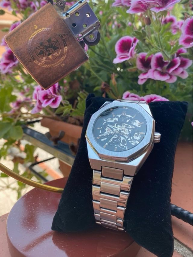 Orologio Skeleton Automatico d’Acciaio