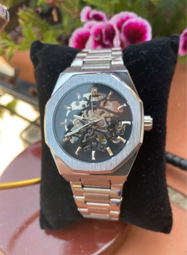 Orologio Skeleton Automatico d’Acciaio