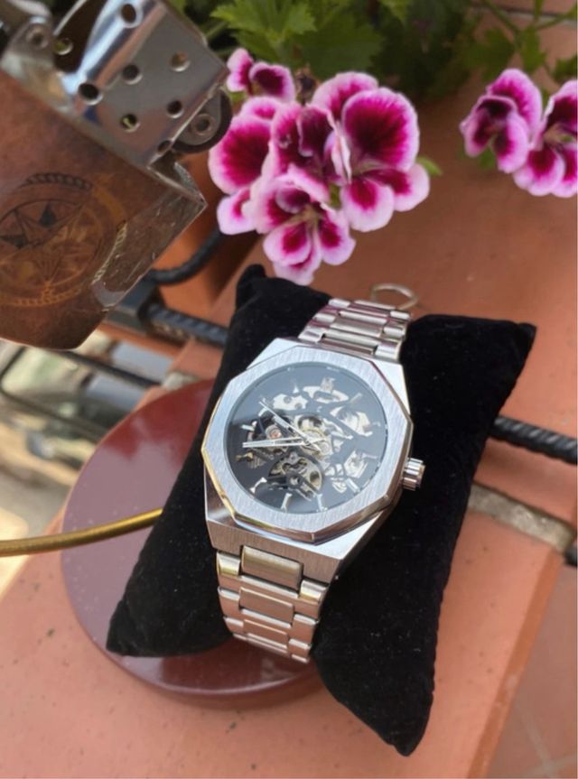 Orologio Skeleton Automatico d’Acciaio