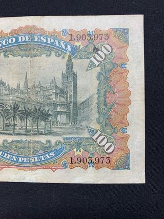 billete 100 pesetas 1907