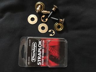 Dunlop Straplok dual sesign Brass