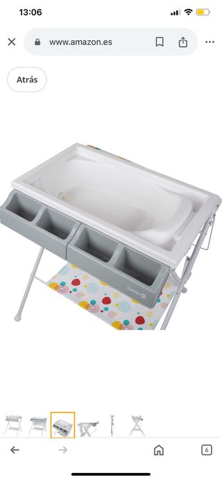 Bañera cambiador bebe