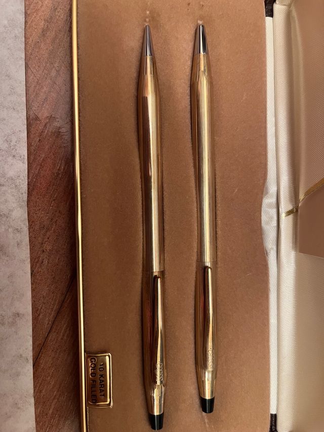 Estuche Cross Boligrafo + Lapicero Oro 10 K