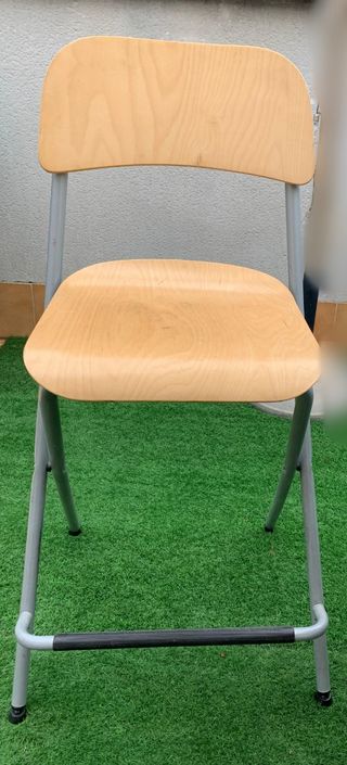 tamburete alto madera plegable 2 unit
