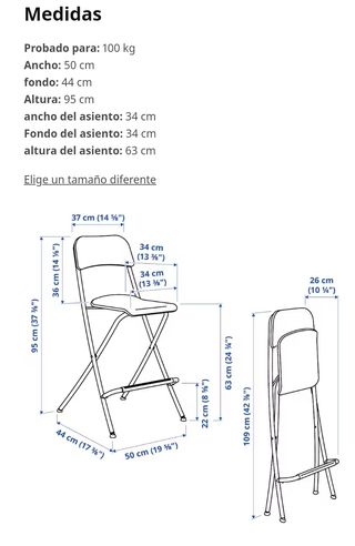 tamburete alto madera plegable 2 unit