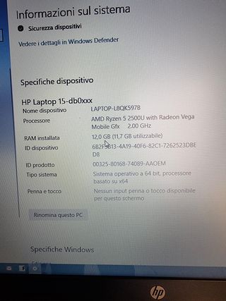 Notebook HP laptop 15-db0002nl