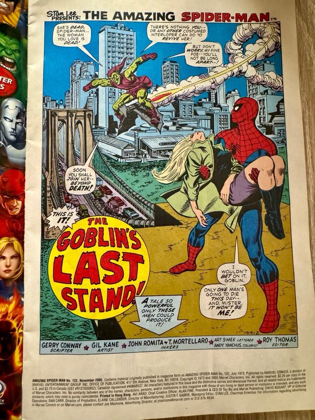 Cómic The Amazing Spiderman nº122 -NOT FOR RESALE-