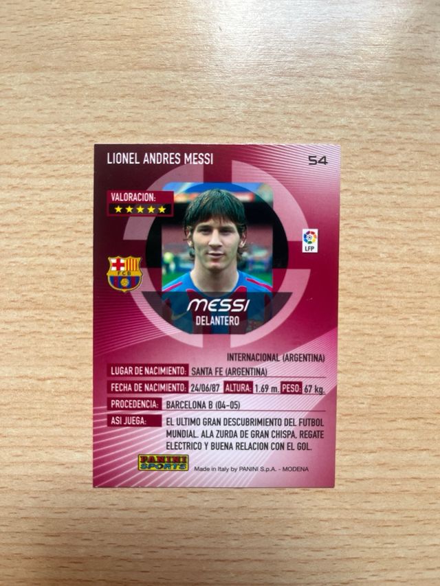 Carta de Messi temporada 2006-2007