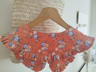 Cuello camisa floral boho vintage