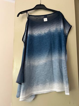 Top monospalla ragazza azzurro moda firmato Jijil