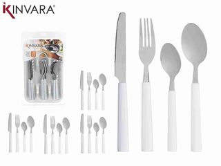 Set di posate bianco con porta posate