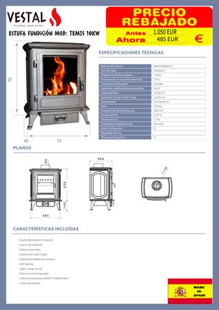Oferta estufa de salón 11kw al 15 de diciembre