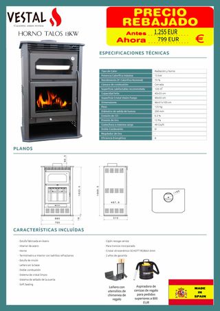 Oferta estufa de salón 11kw al 15 de diciembre