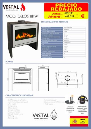 Oferta estufa de salón 11kw al 15 de diciembre