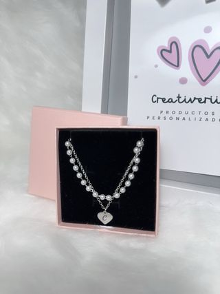 Pulsera perlas , grabado laser