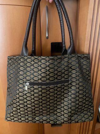 Bolso vintage marrón y negro