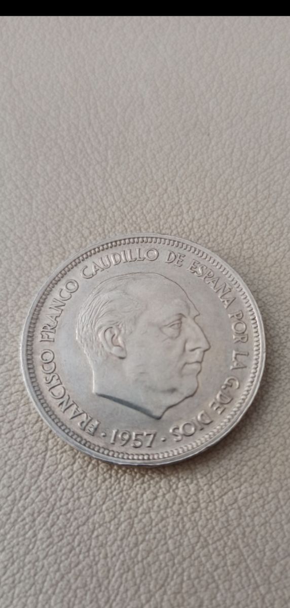 Moneda 50 pesetas año 1957