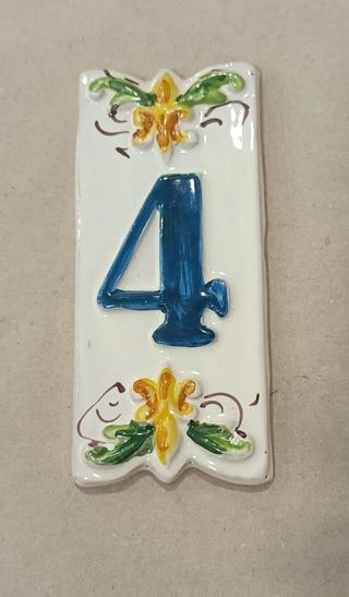 Numero civico in ceramica componibile 15x6.5