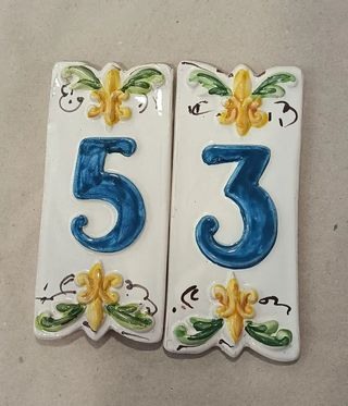 Numero civico in ceramica componibile 15x6.5