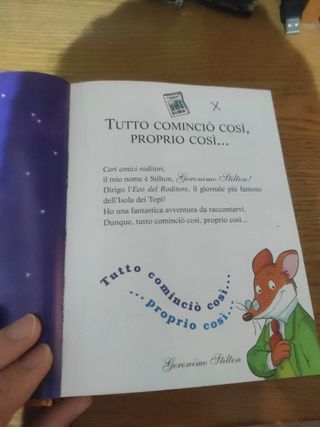 Geronimo Stilton 3 libri copertina rigida