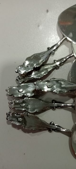 SERVIZIO DA 6 PALETTINE per Dolci IN Argento 800