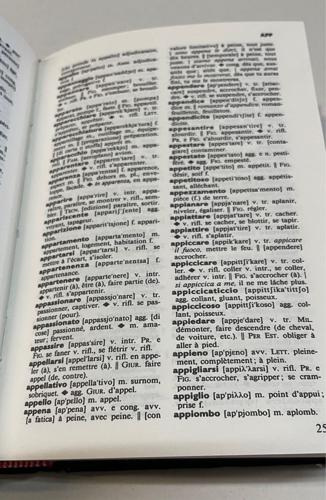 FRANÇAIS ITALIEN Diccionario Francés Italiano