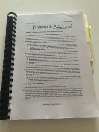 Libro de preguntas EVAU de biologia