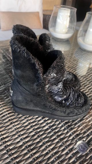 Botas MOU lana 100% negra lentejuela N.37