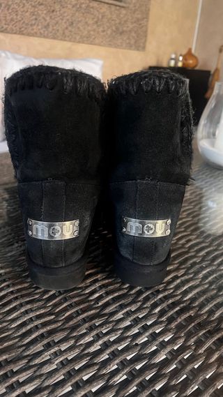 Botas MOU lana 100% negra lentejuela N.37