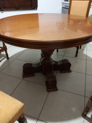 Tavolo legno rotondo vintage
