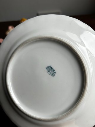 Portavelas porcelana antigua