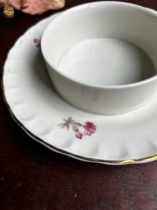 Portavelas porcelana antigua
