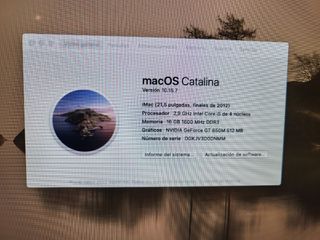 iMac 21,5" finales de 2012