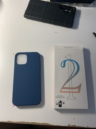 cover iphone 12 blu