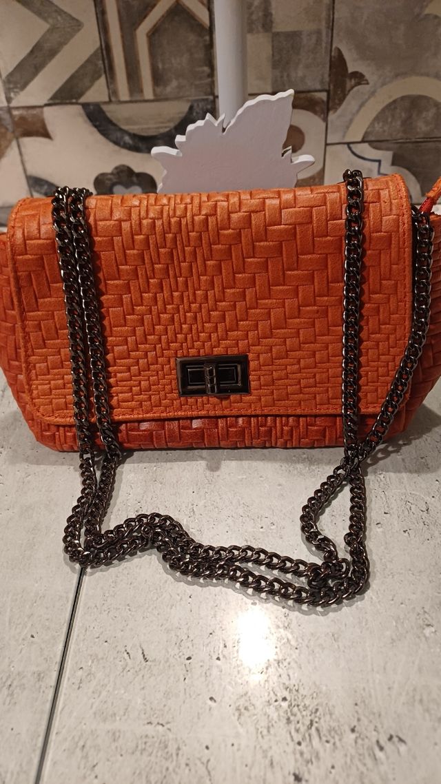 Borsetta pelle rossa