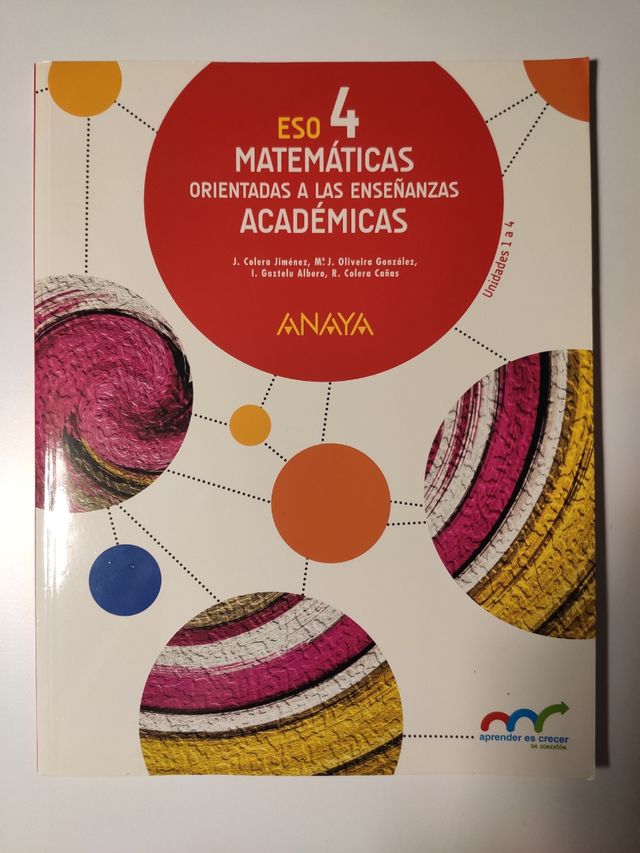Libros 4 Eso Matemáticas Anaya