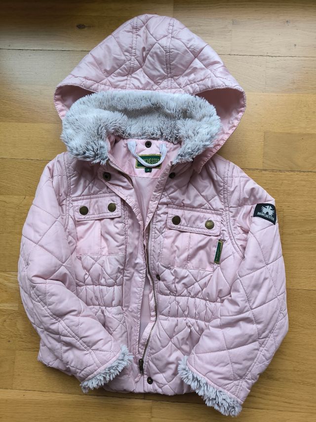 Parka entretiempo rosa claro 4 años