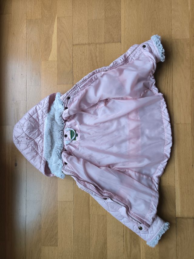 Parka entretiempo rosa claro 4 años