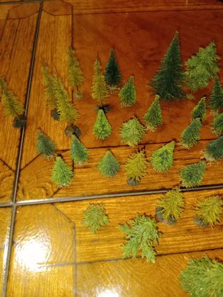 Arboles para maqueta de Scalextric