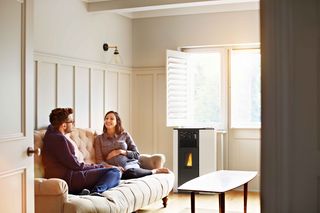 Estufa pellet pasillo canalizada Hebe 12kw🔥🪵