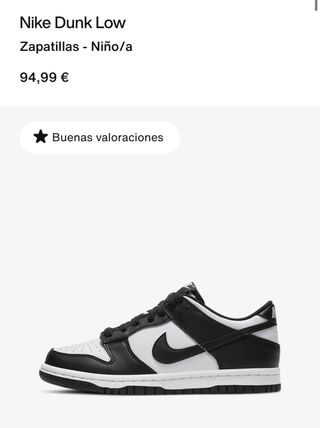 Zapatillas dunk low negras PANDA Nike