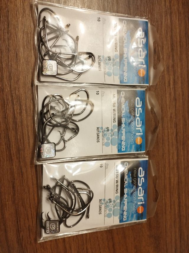 3 bolsitas anzuelos ASARI.