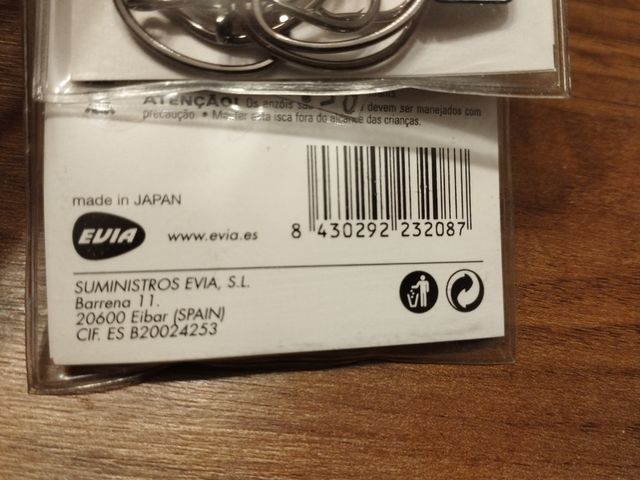 3 bolsitas Anzuelos ASARI