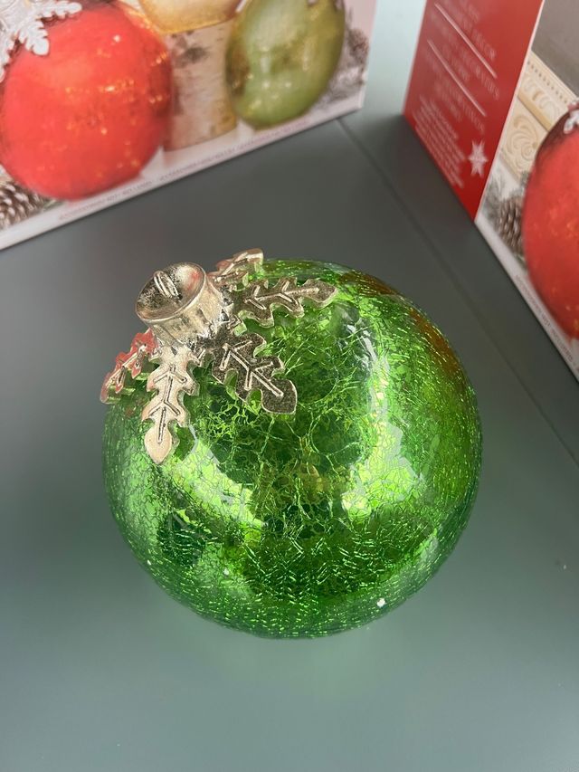 Bolas de navidad de cristal con luz led nuevas